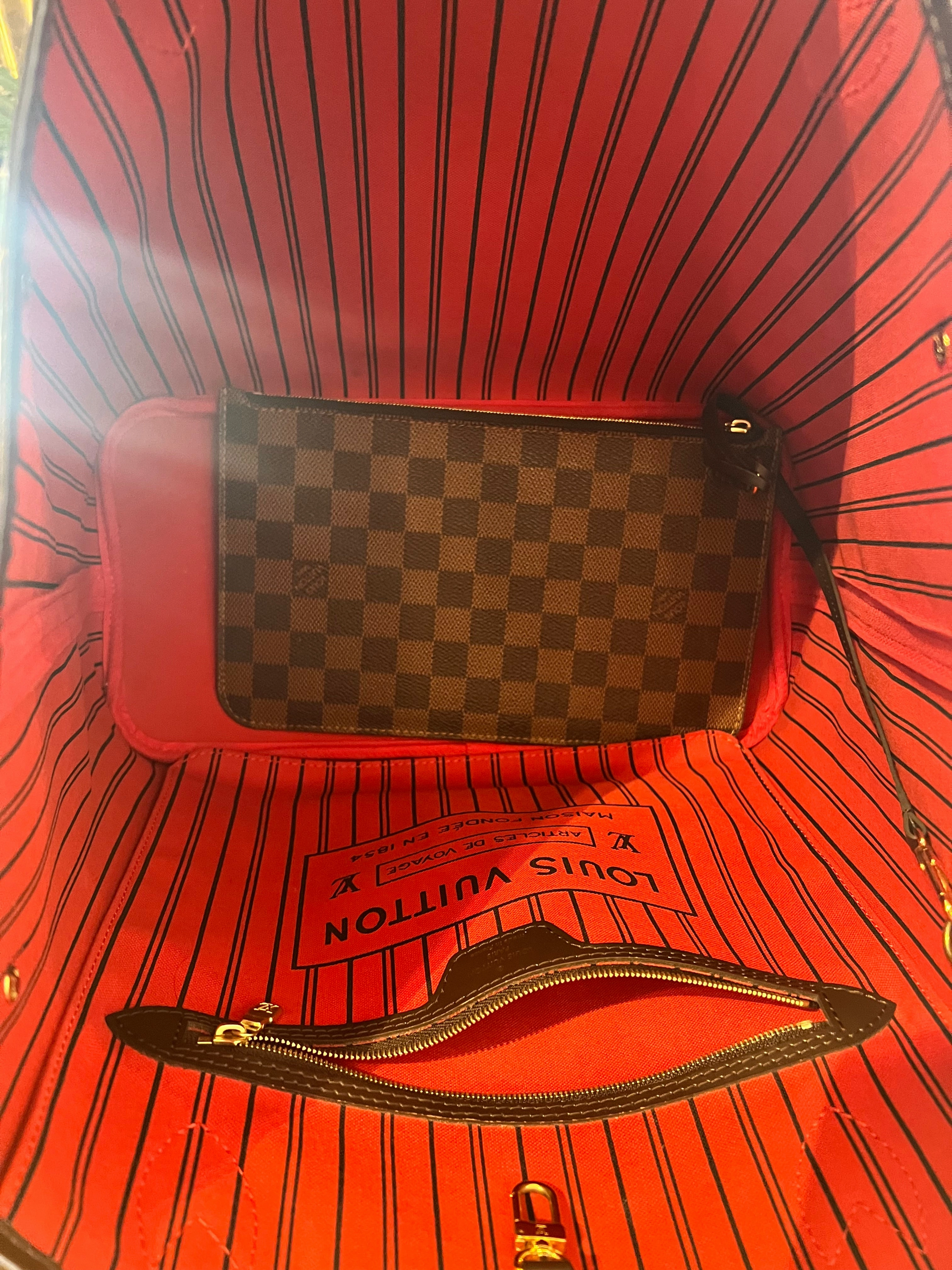 Louis Vuitton Damier Ebene Canvas Neverful MM with Pochette