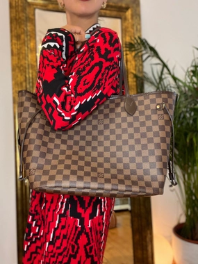 Louis Vuitton Damier Ebene Canvas Neverful MM with Pochette