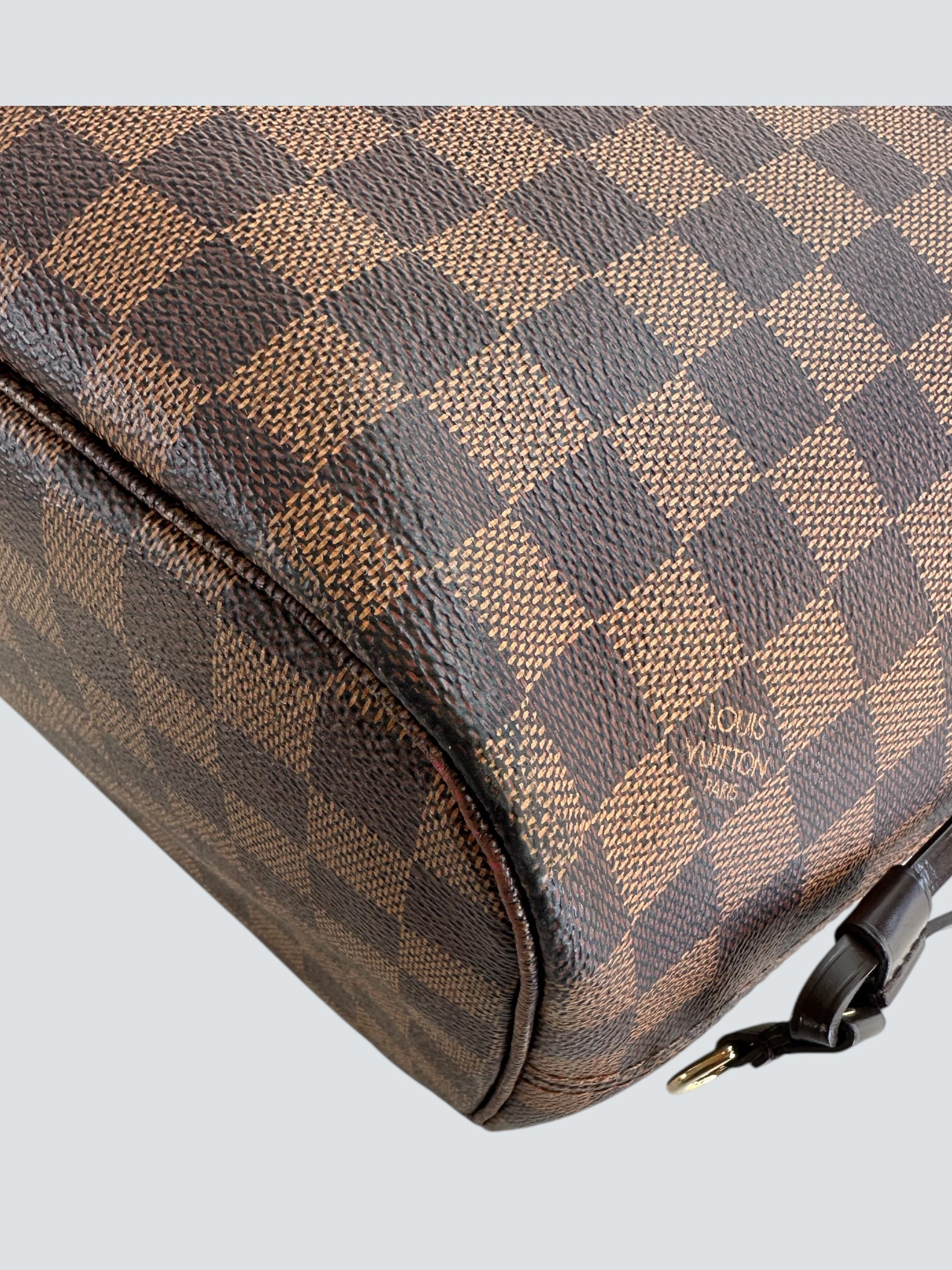 Louis Vuitton Damier Ebene Canvas Neverfull MM - HC initials