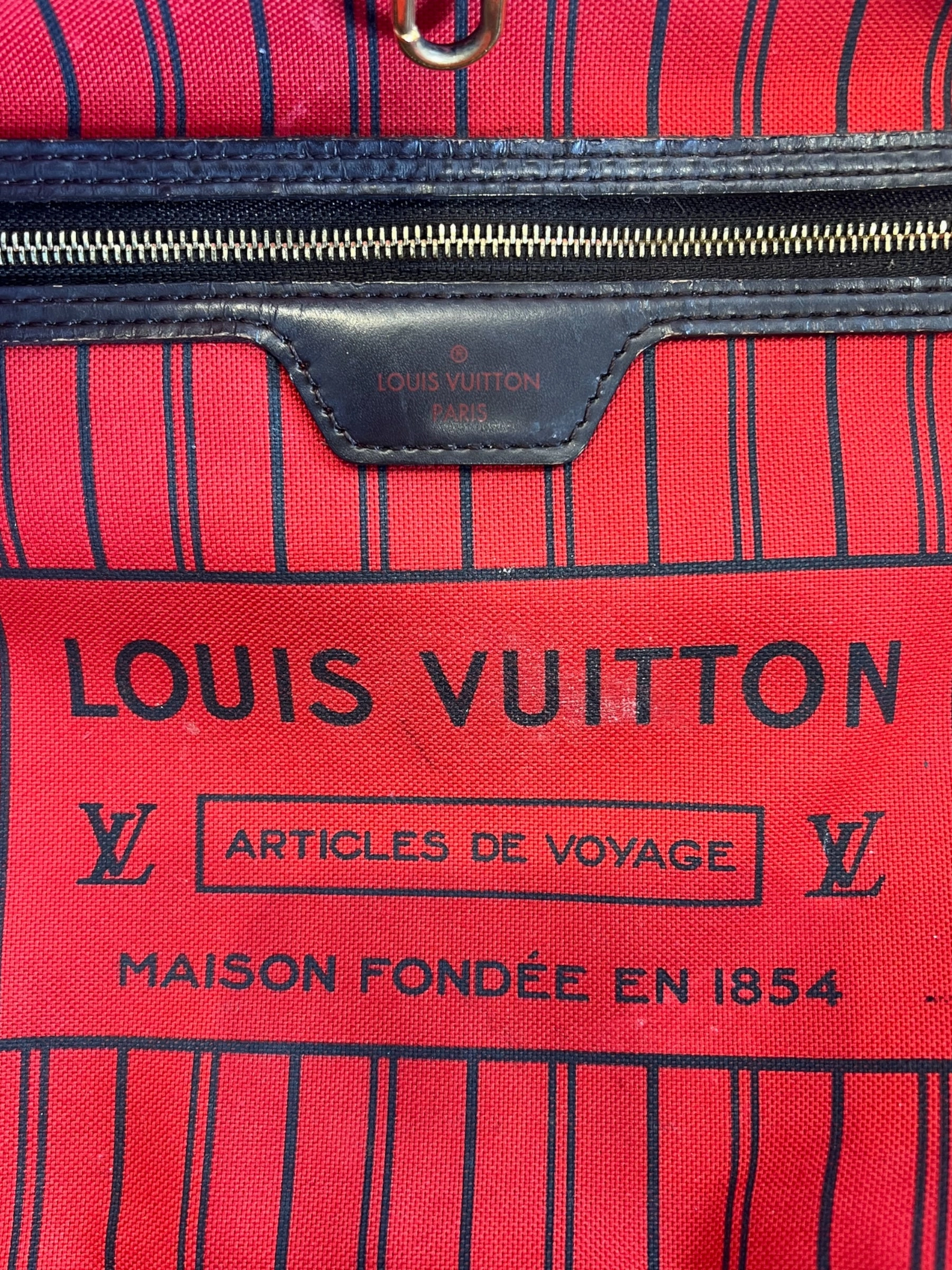 Louis Vuitton Damier Ebene Canvas Neverfull MM