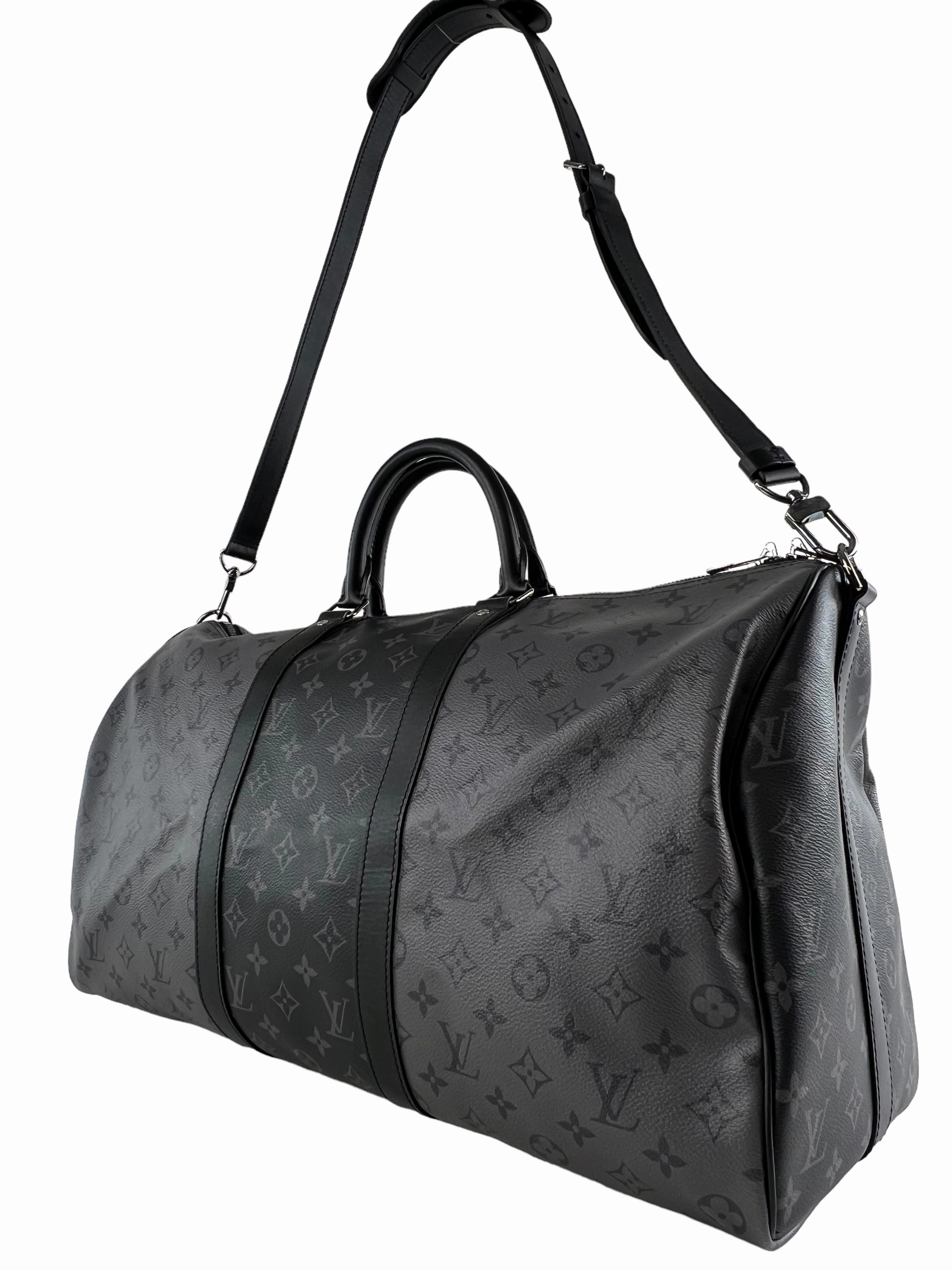Louis Vuitton Eclipse Reverse Monogram Canvas Keepall Bandouliere 50