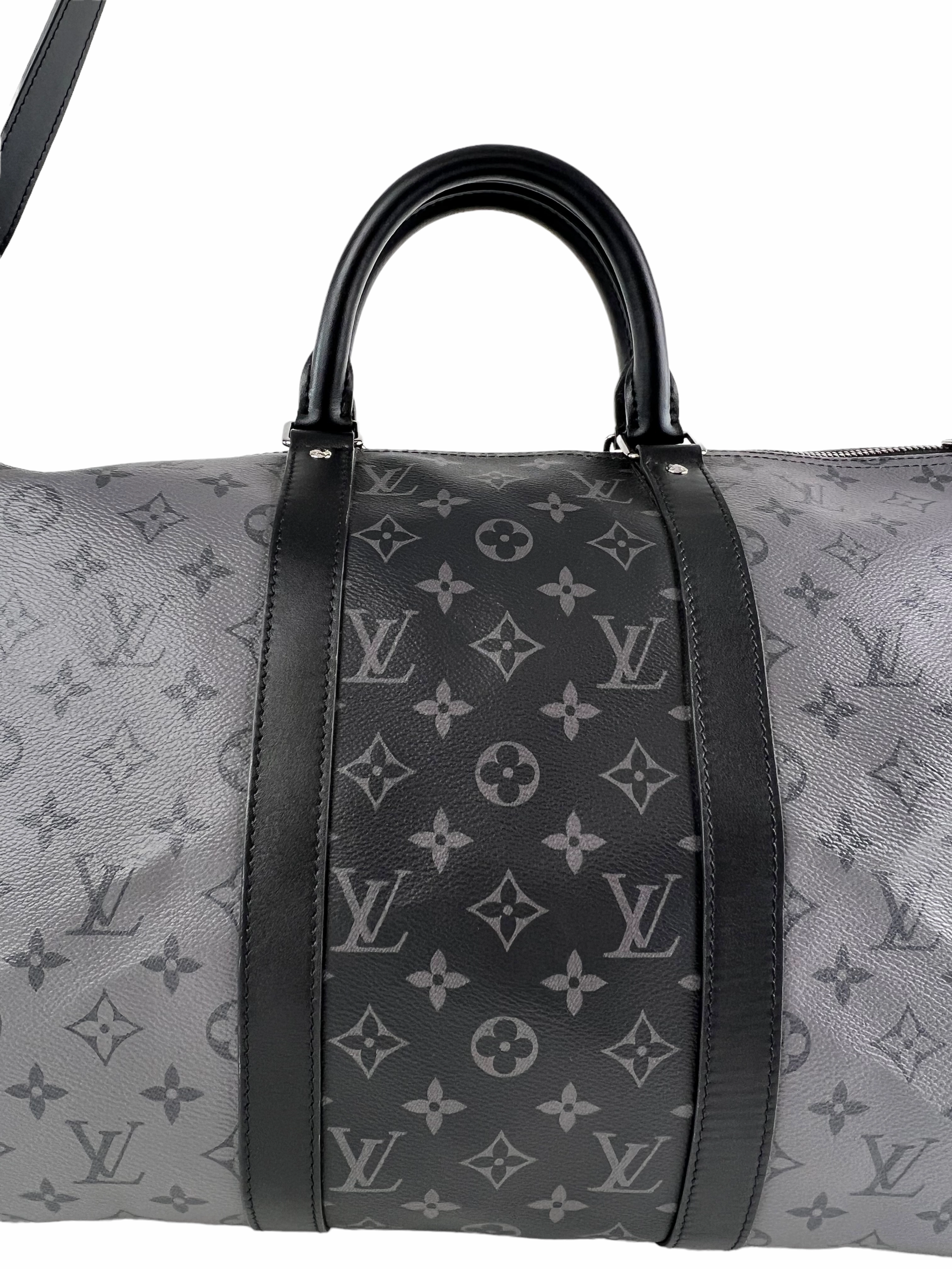 Louis Vuitton Eclipse Reverse Monogram Canvas Keepall Bandouliere 50