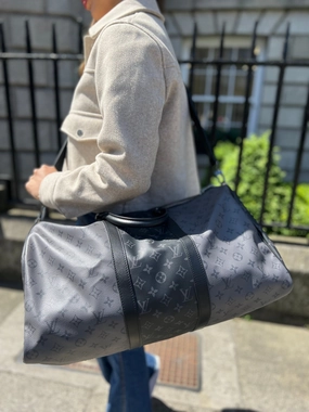 Louis Vuitton Eclipse Reverse Monogram Canvas Keepall Bandouliere 50