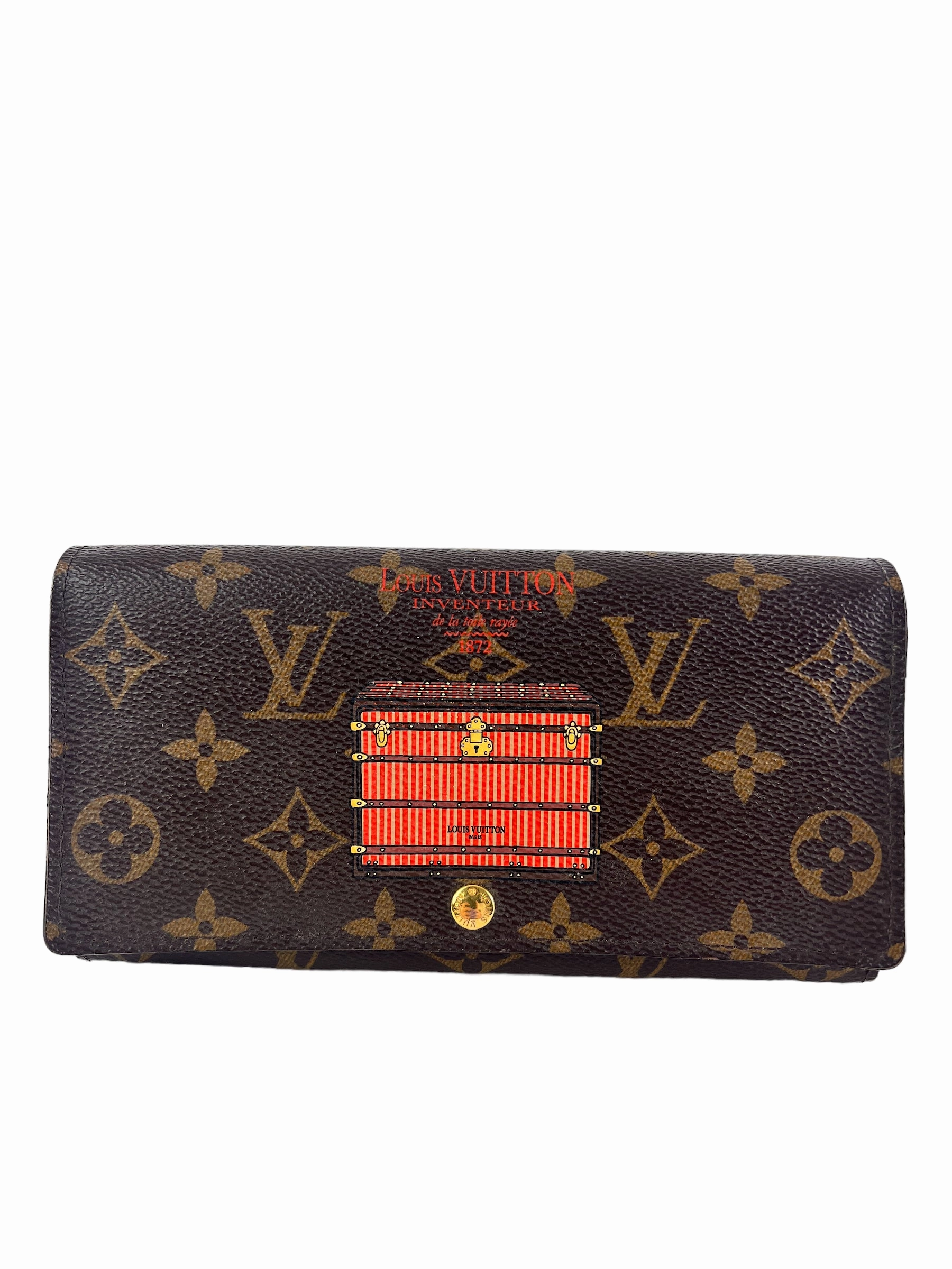 Louis Vuitton Monogram Canvas Limited Edition Trunk Print Wallet
