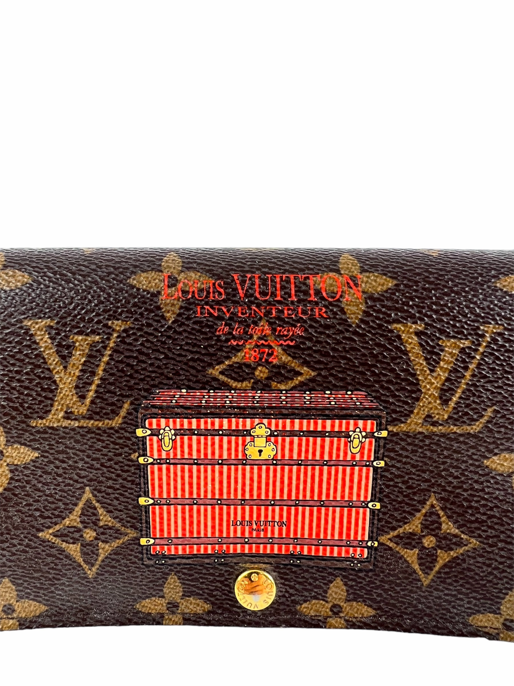 Louis Vuitton Monogram Canvas Limited Edition Trunk Print Wallet