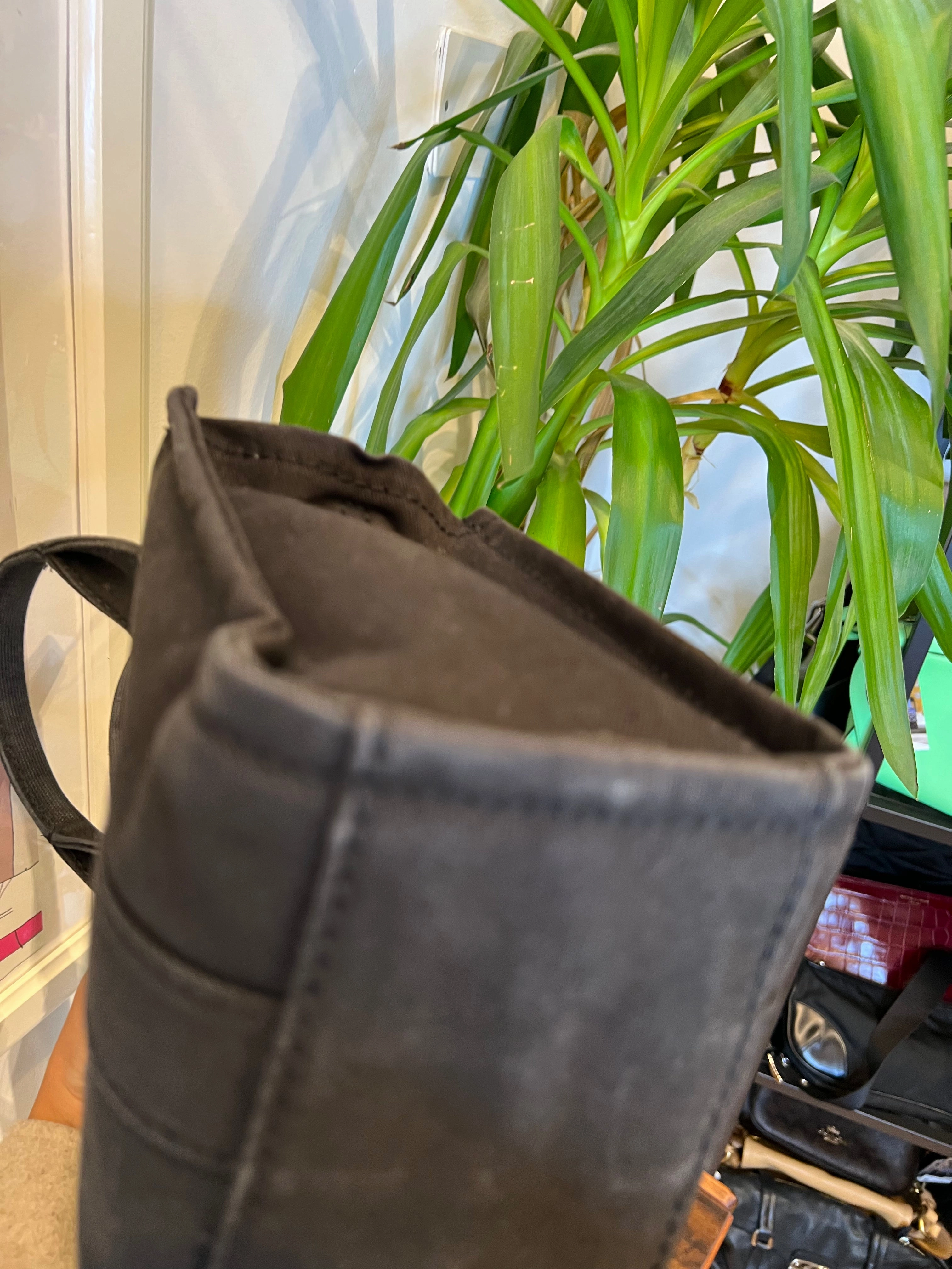 Marc Jacobs The Tote Black Canvas Tote with Strap