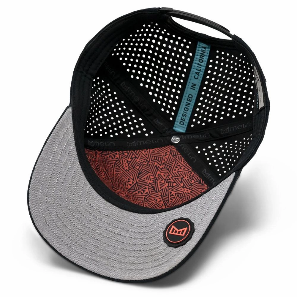 Melin Odyssey Stacked Hydro Golf Cap Black/Infrared - FW23 Men