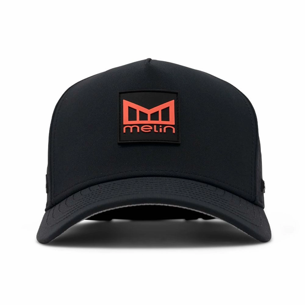 Melin Odyssey Stacked Hydro Golf Cap Black/Infrared - FW23 Men