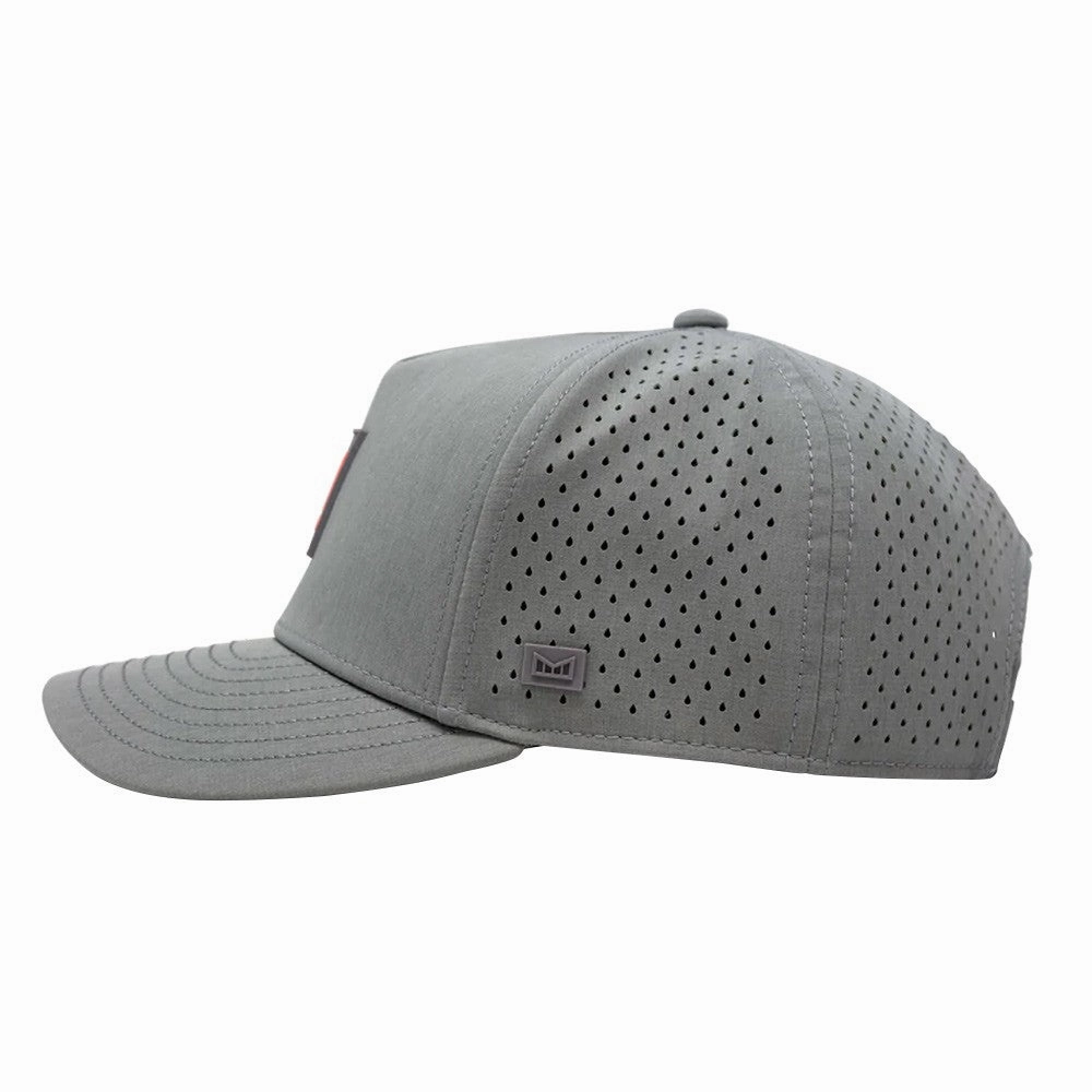 Melin Odyssey Stacked Hydro Golf Cap Heather Gray/Infrared - FW23 Men