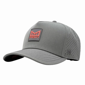 Melin Odyssey Stacked Hydro Golf Cap Heather Gray/Infrared - FW23 Men