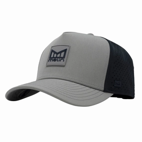 Melin Odyssey Stacked Hydro Golf Cap Heather Gray/Navy - FW24 Men