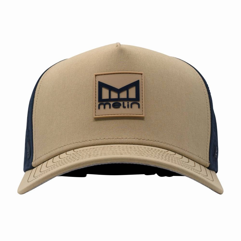 Melin Odyssey Stacked Hydro Golf Cap Khaki/Navy - SP24 Men