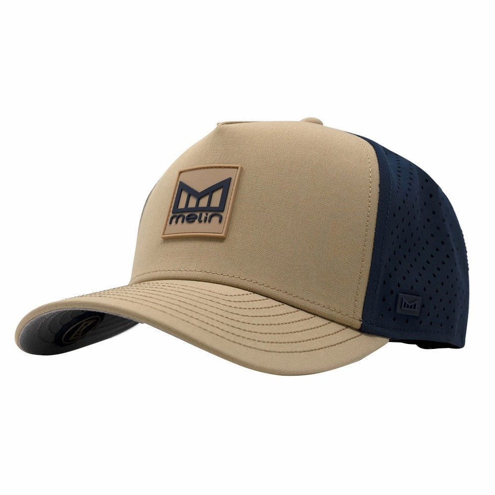 Melin Odyssey Stacked Hydro Golf Cap Khaki/Navy - SP24 Men