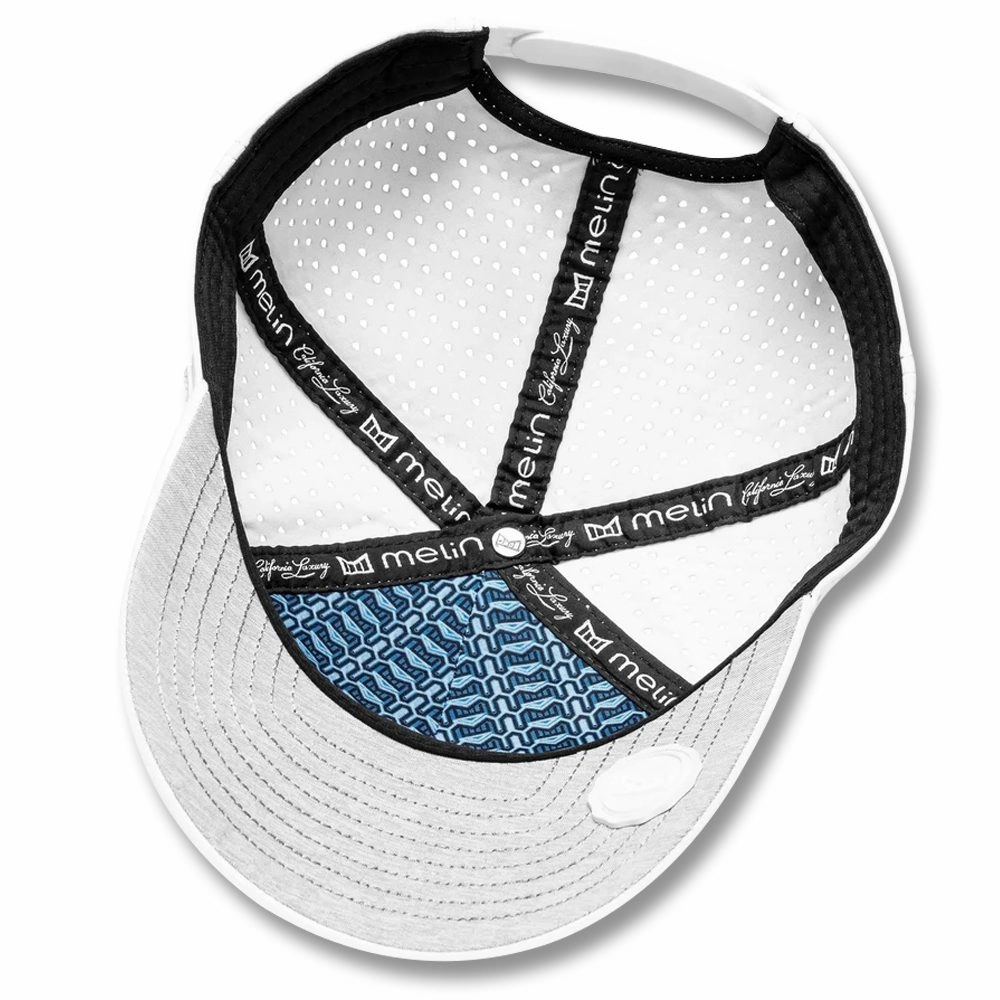 Melin Odyssey Stacked Hydro Golf Cap White - FA23 Men