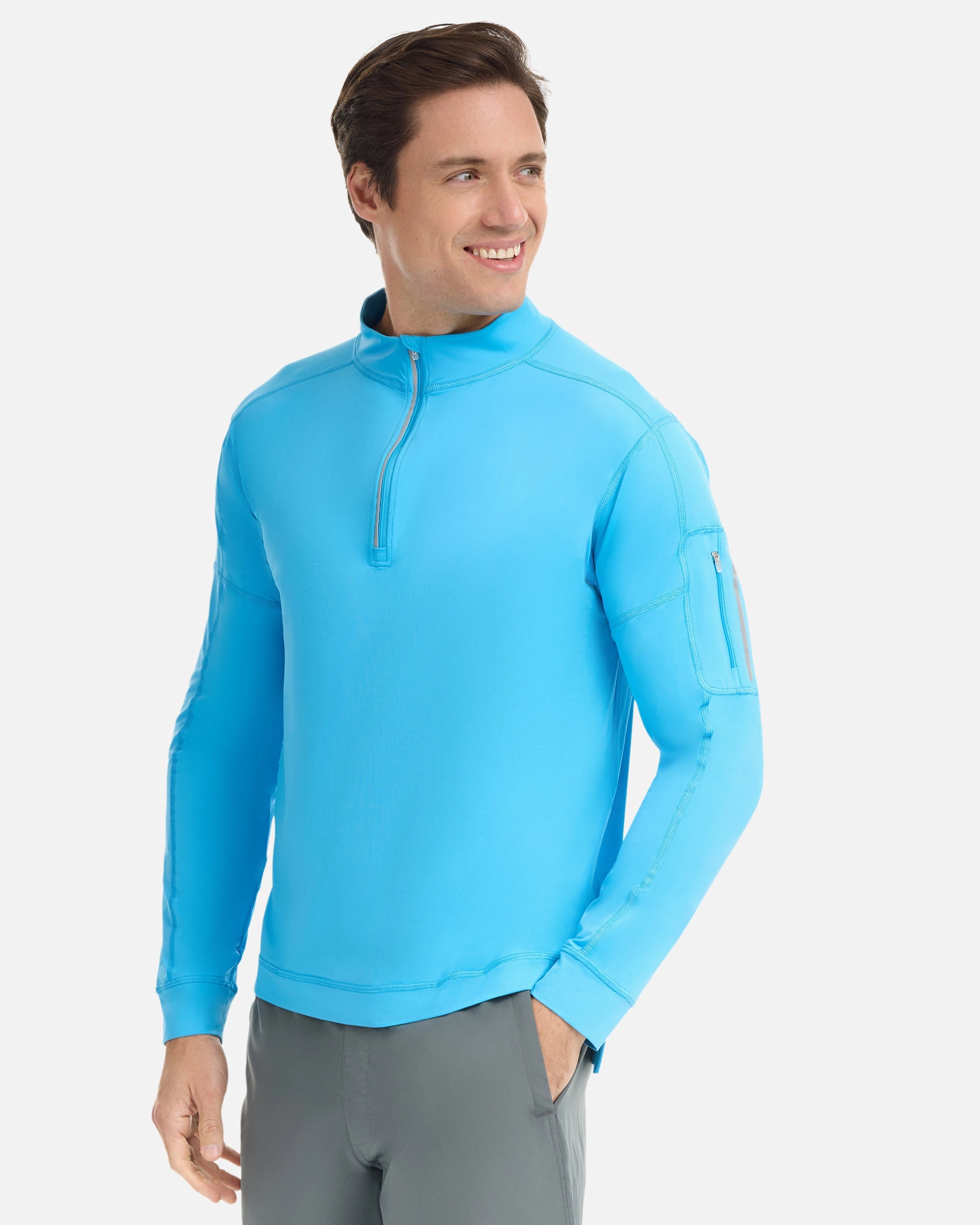 MEN'S MOCK ZIP TOP (12001)