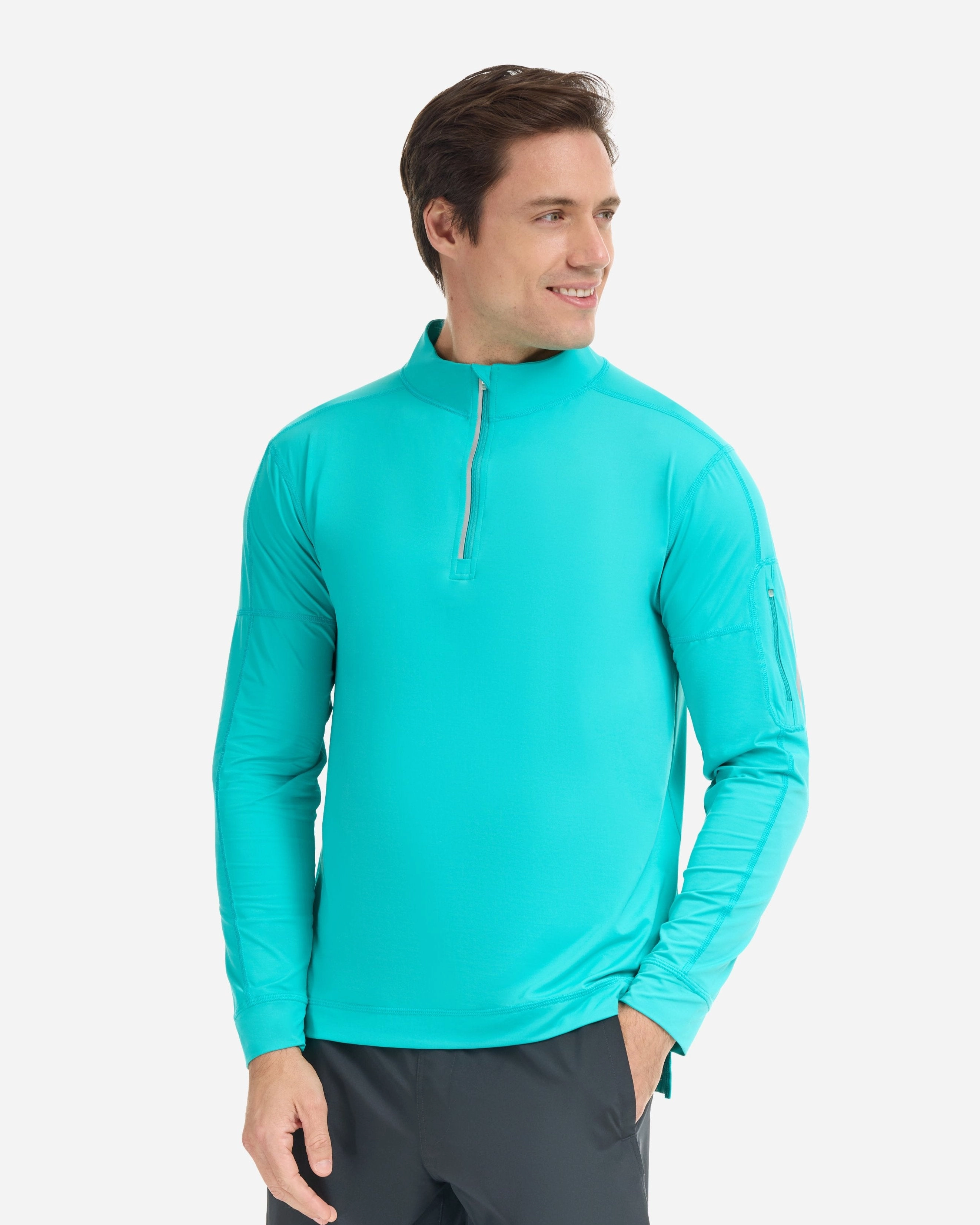 MEN'S MOCK ZIP TOP (12001)