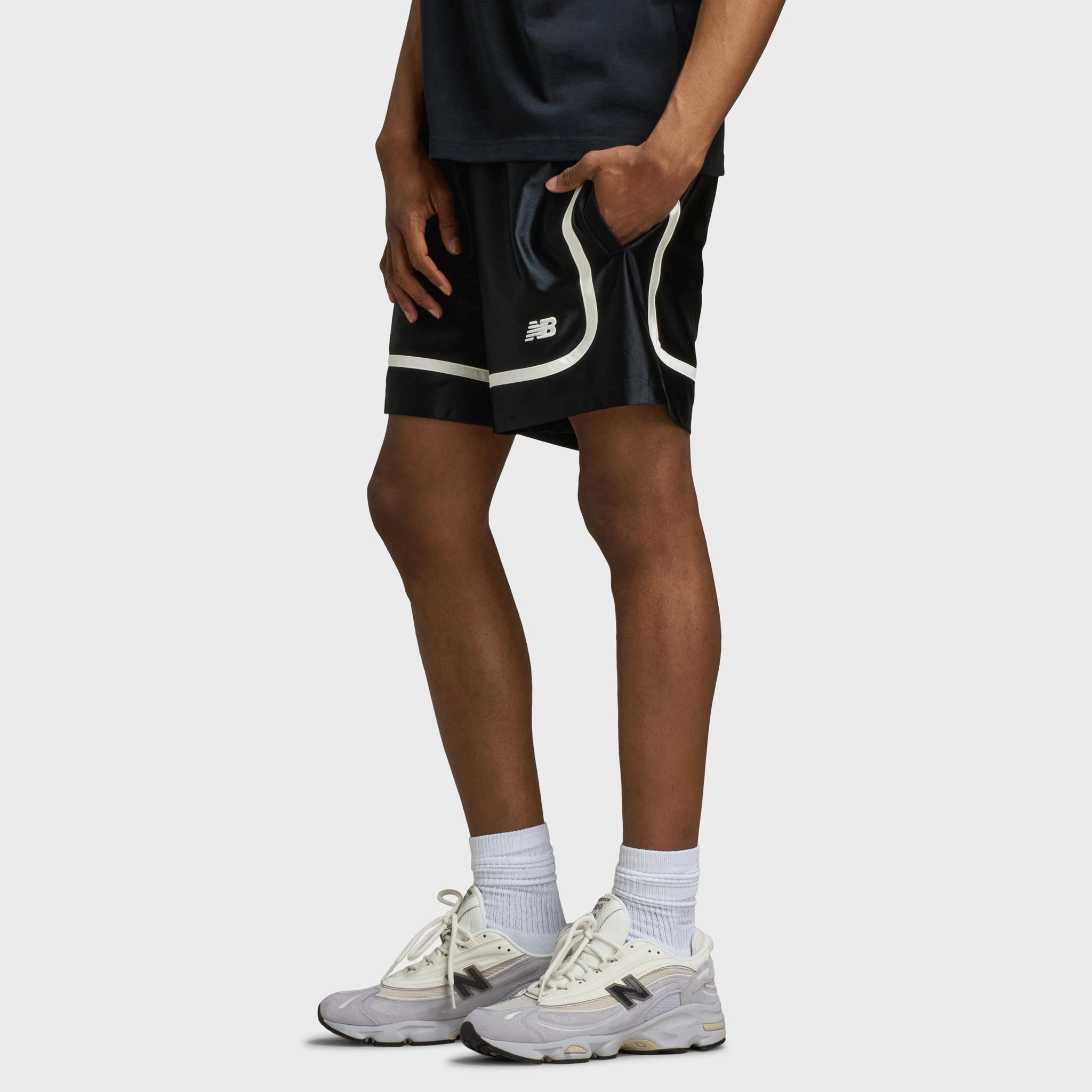 New Balance Hoops 5 Inch Knit Short / Black