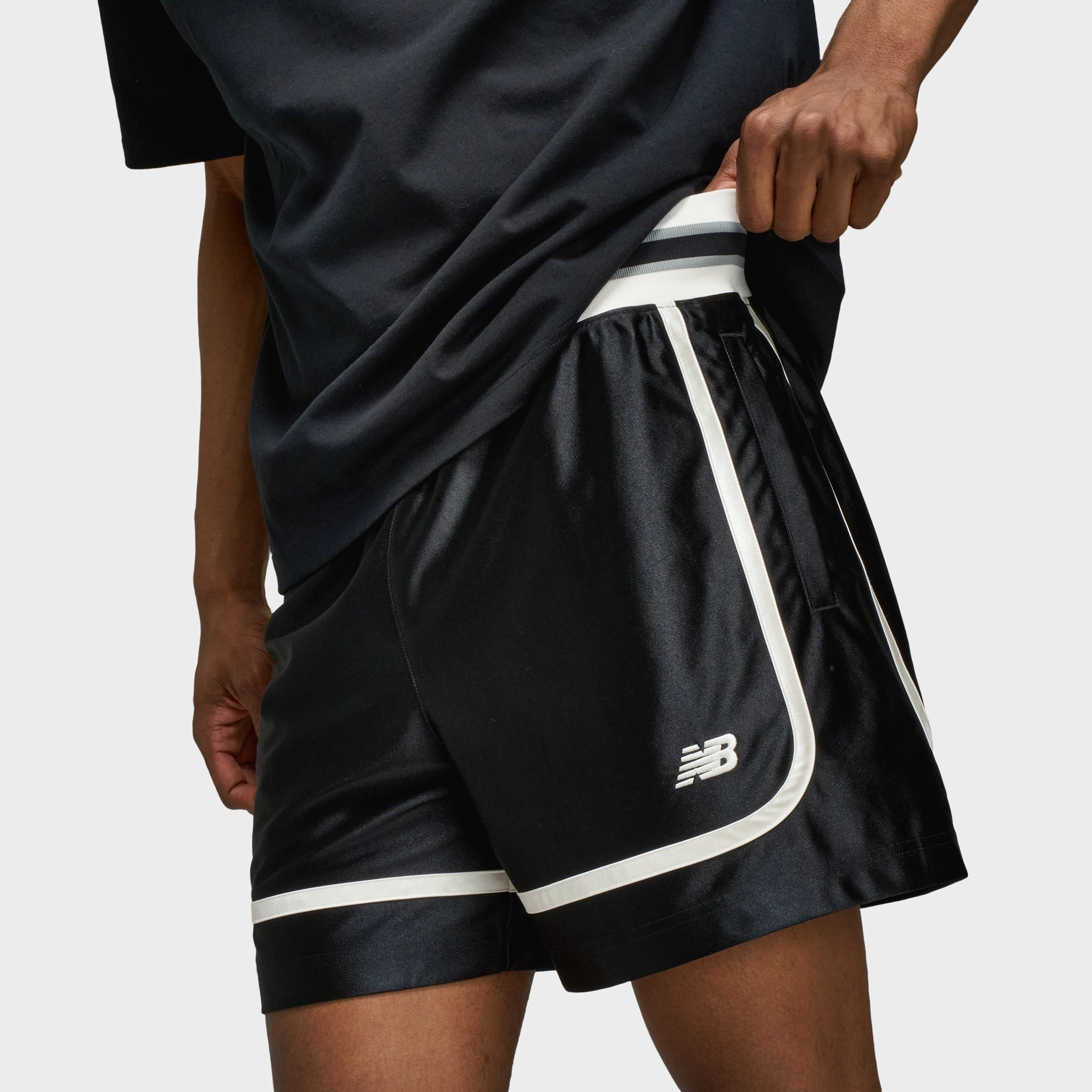 New Balance Hoops 5 Inch Knit Short / Black