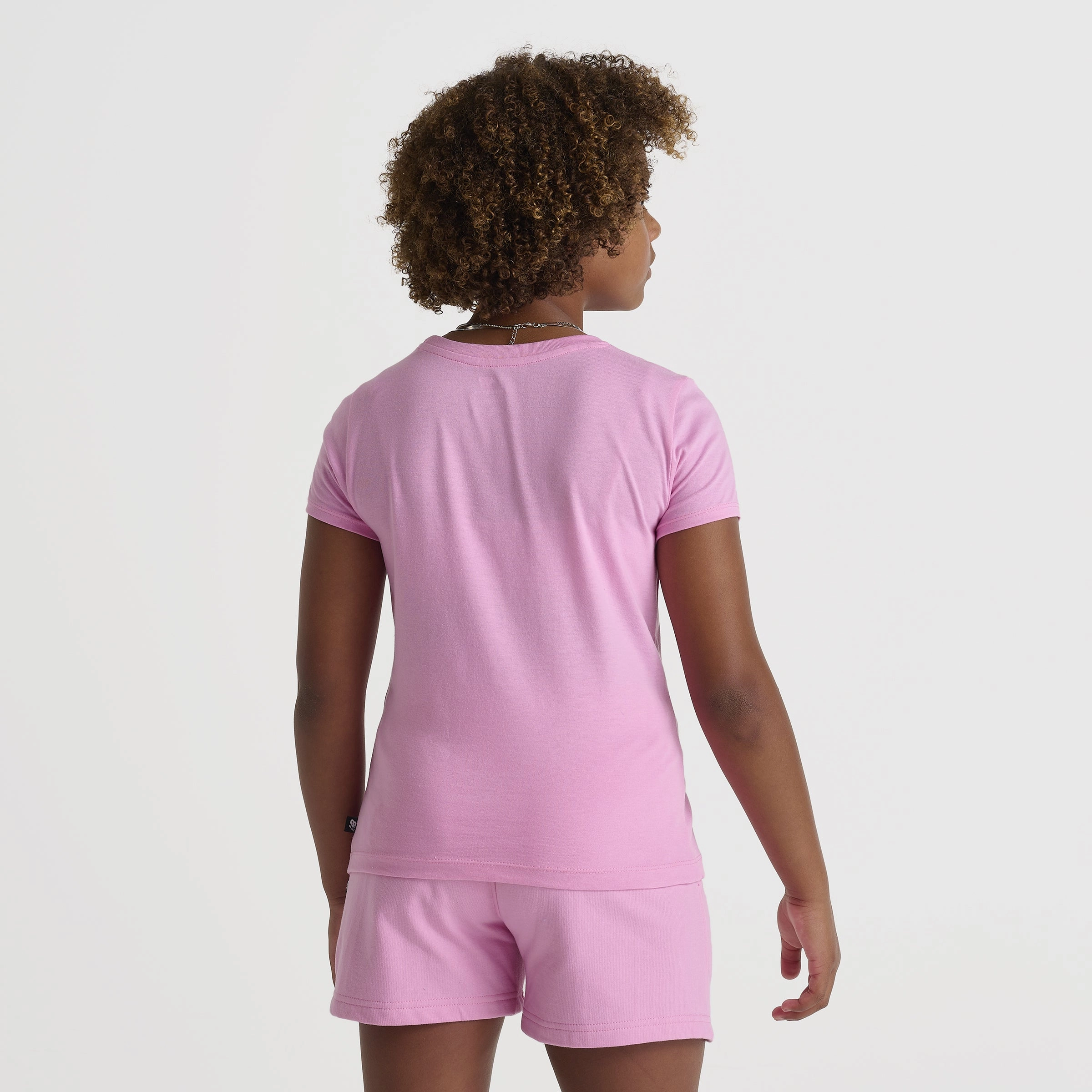 New Balance Junior Girls' Club Baby Tee Rose Sugar