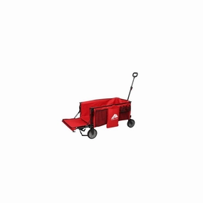 Ozark Trail TR-21727T-R Camping Utility Wagon with Tailgate & Extension Handle, Red