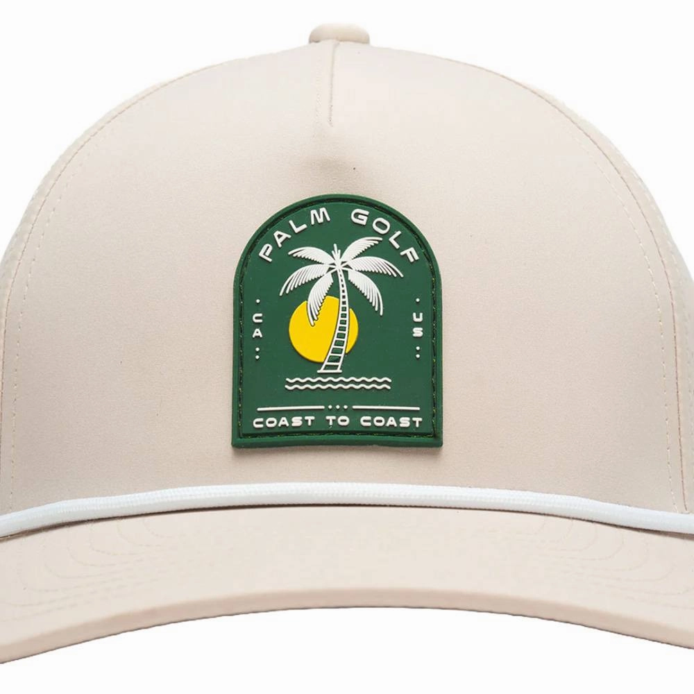 Palm Golf Coast to Coast Snapback Golf Cap Tan/Green - SS24 Men