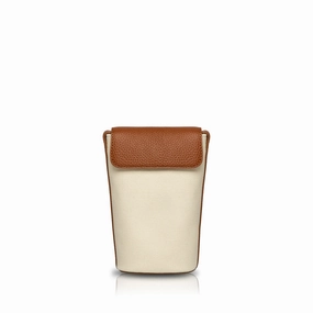 Penguin Cellphone Crossbody Bag - Cream/Brown