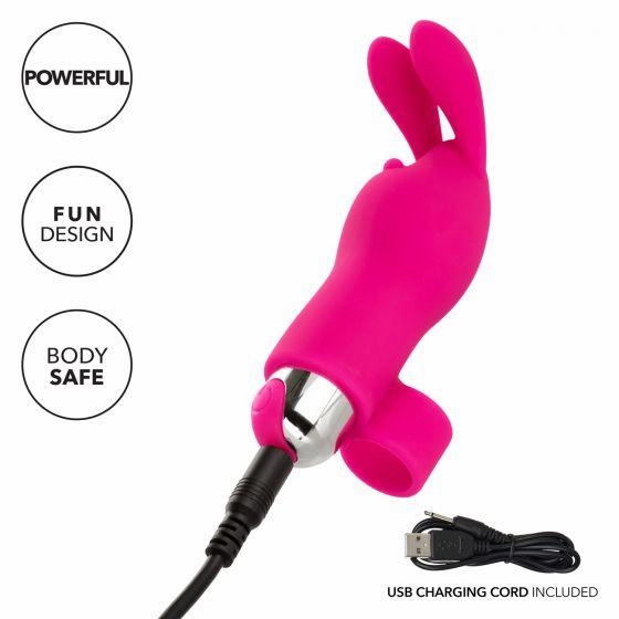 Rechargeable Silicone Bunny Finger Vibrator