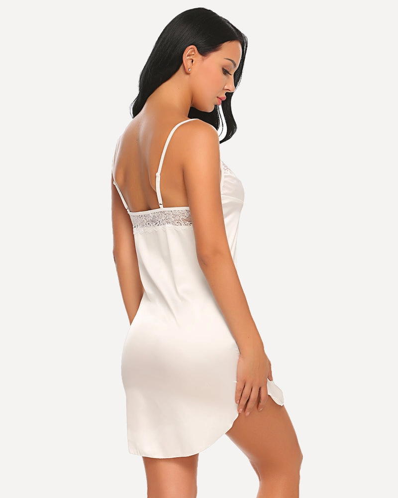 Satin Lace Full Slip Sleepdress (DE Only)