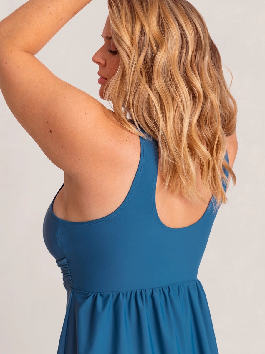 Shapermint Essentials Swim Knot-Front Swim Dress