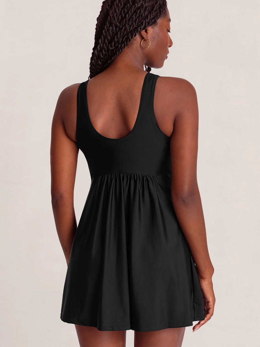 Shapermint Essentials Swim Knot-Front Swim Dress