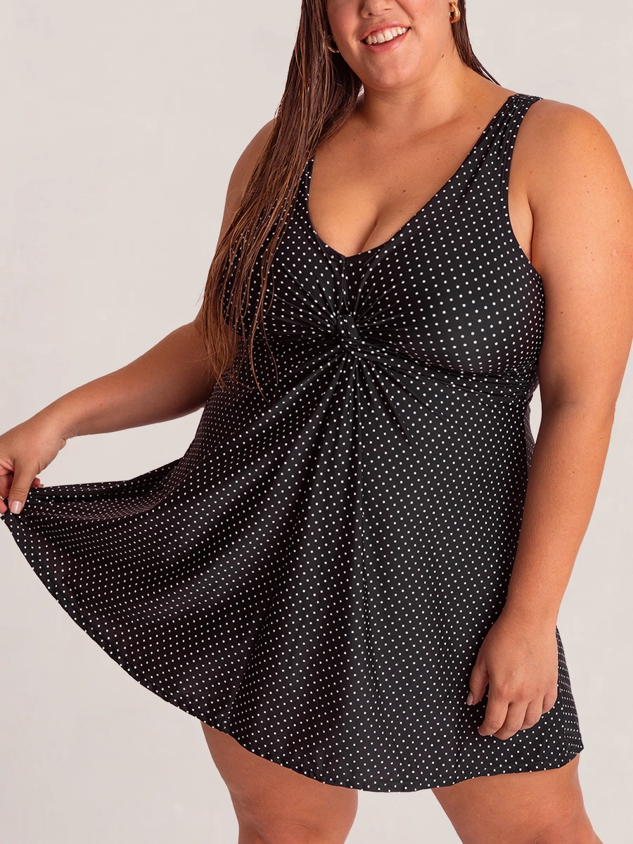 Shapermint Essentials Swim Knot-Front Swim Dress