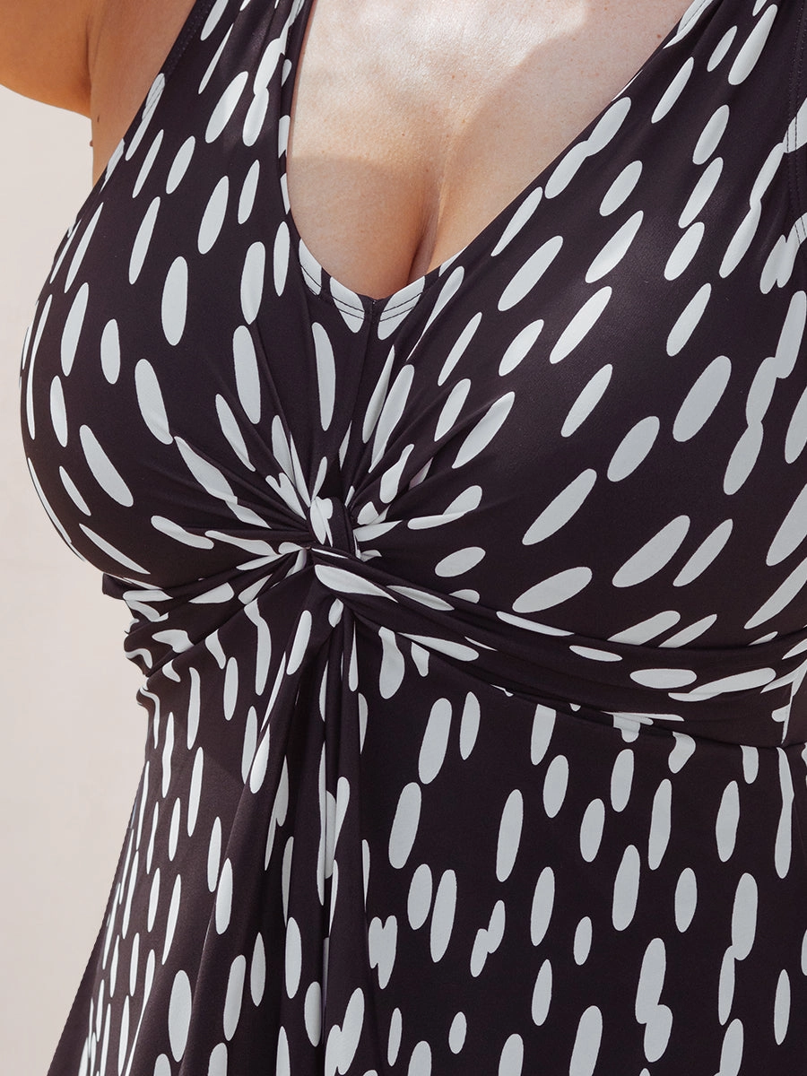 Shapermint Essentials Swim Knot-Front Swim Dress