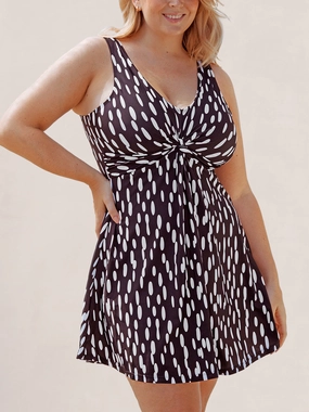 Shapermint Essentials Swim Knot-Front Swim Dress