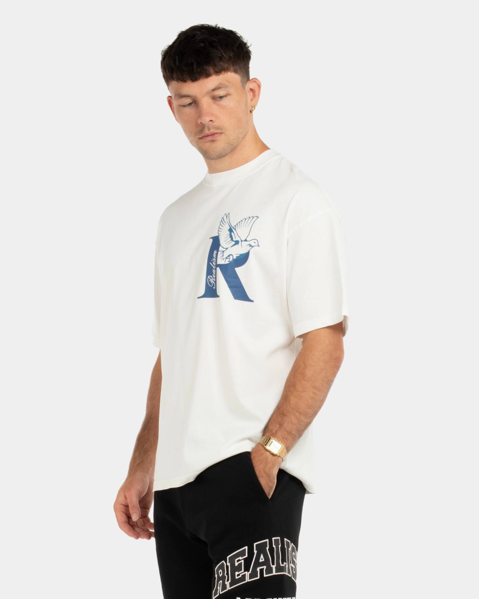 SSS REALISM DOVE LOGO TEE WHITE