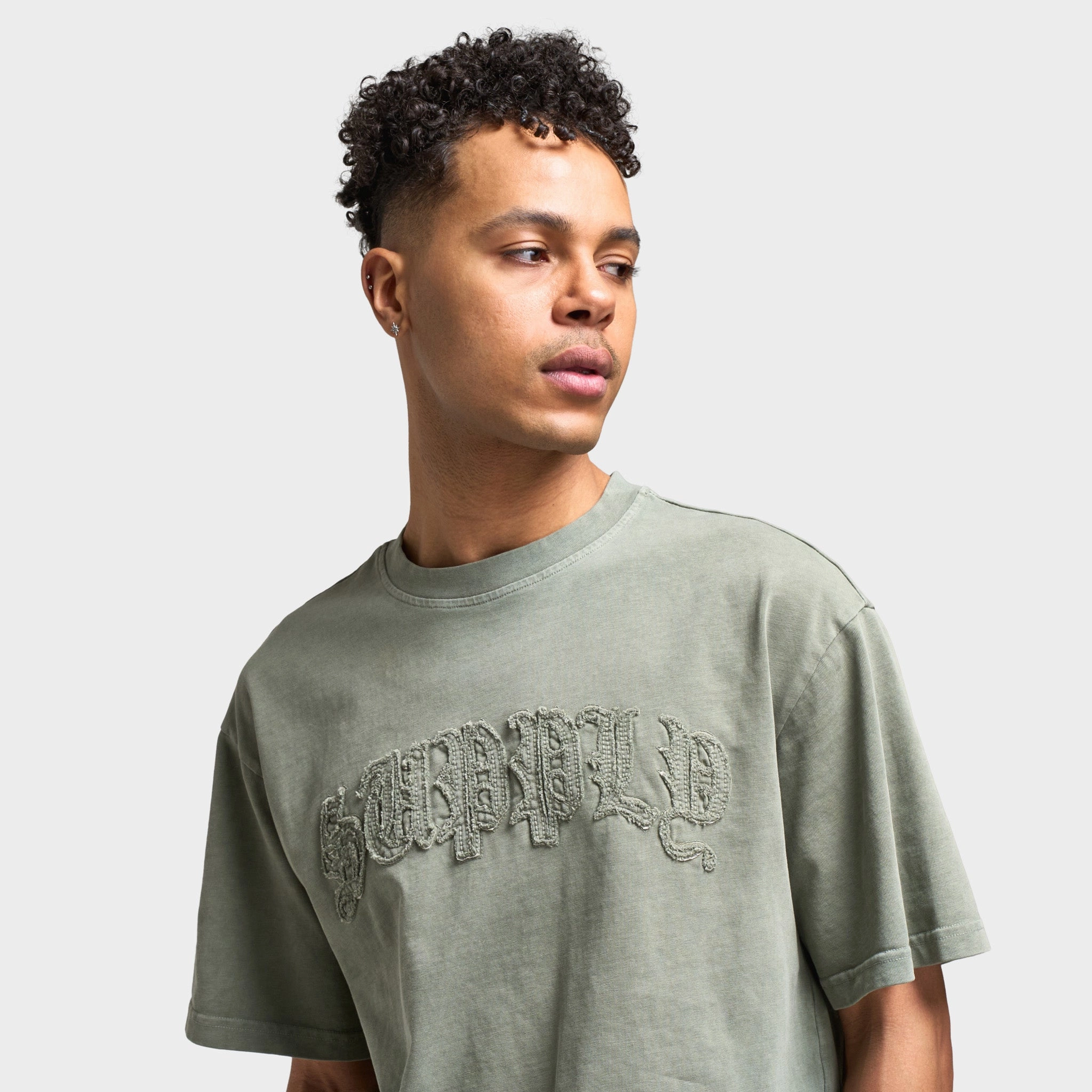Supply & Demand Aydar Graphic T-Shirt / Washed Ivy Green