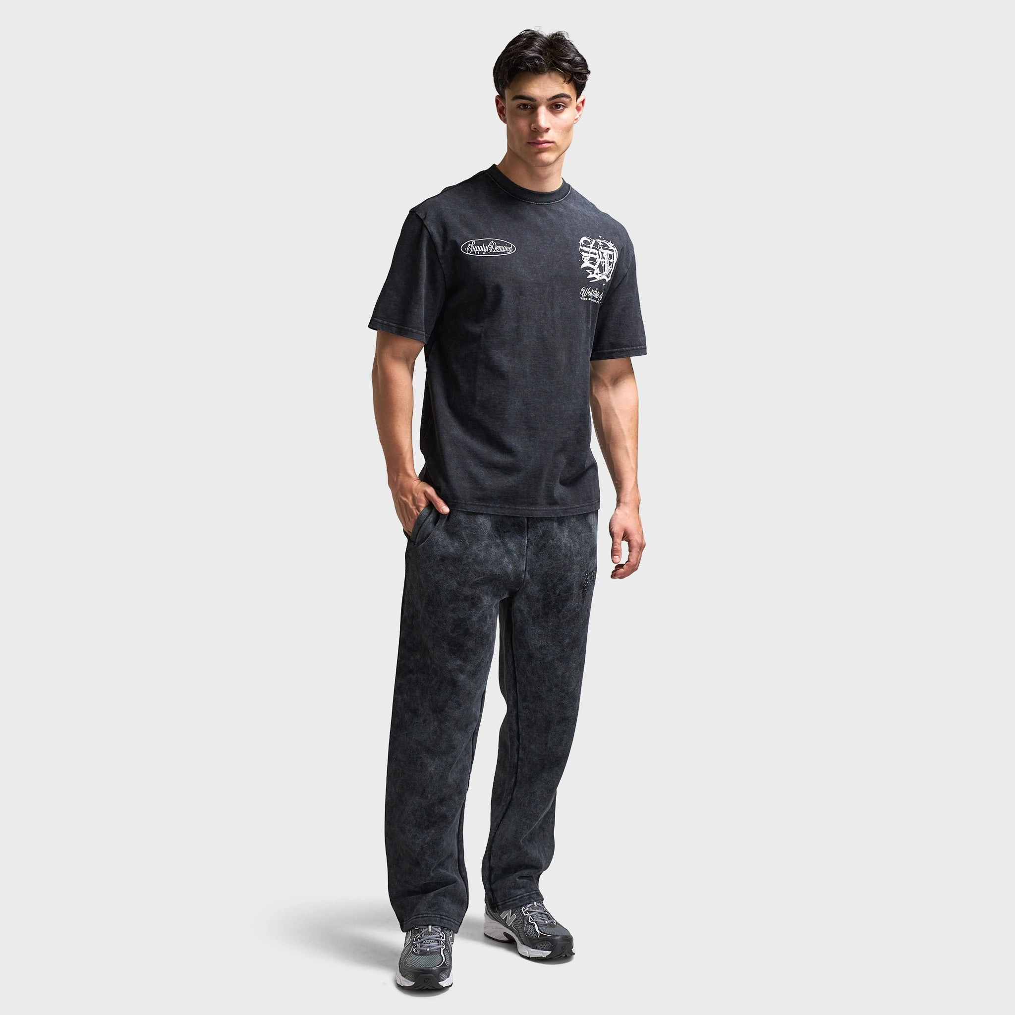 Supply & Demand Finley Graphic T-Shirt / Washed Black
