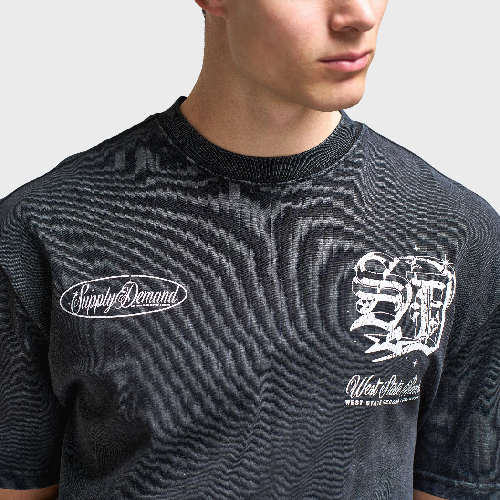 Supply & Demand Finley Graphic T-Shirt / Washed Black