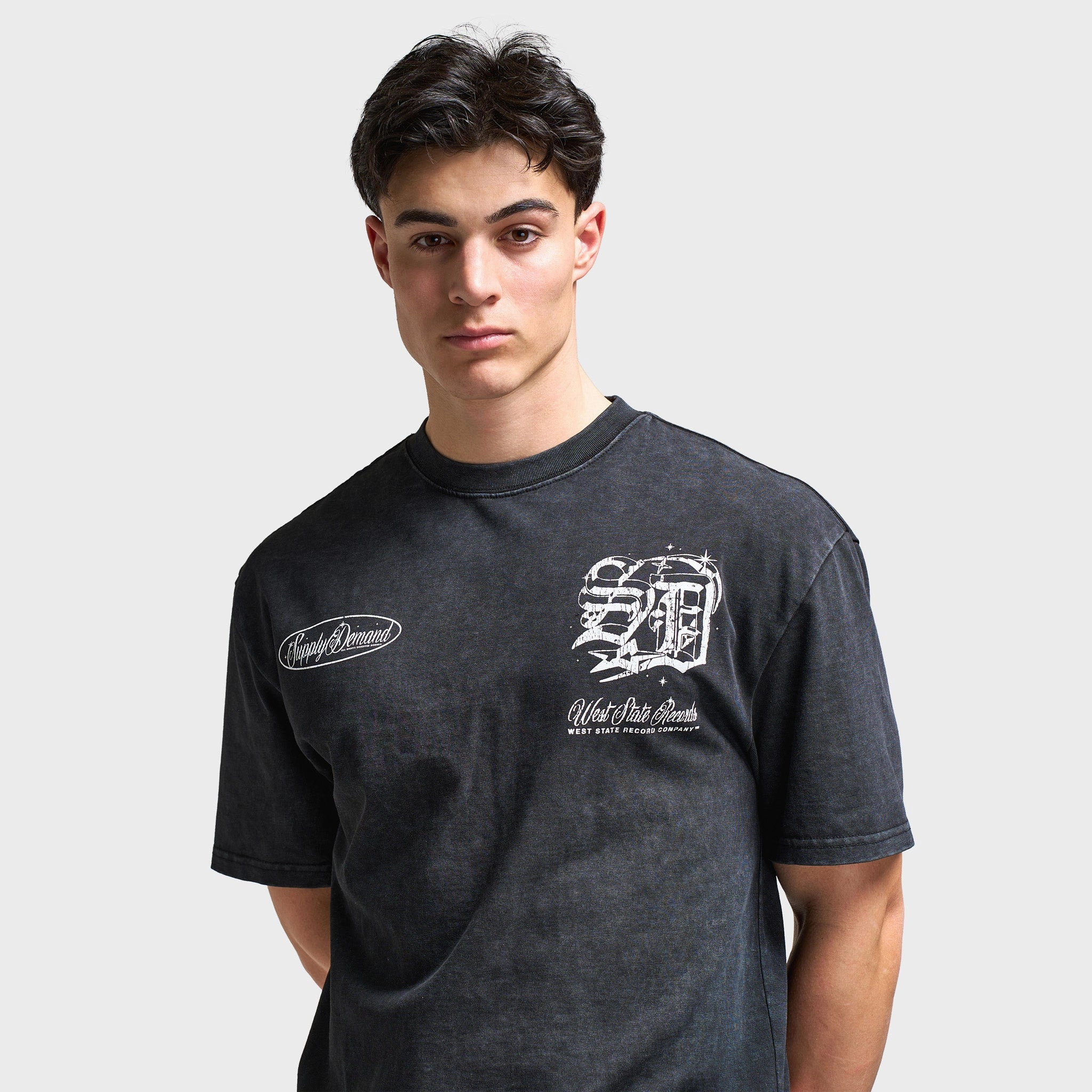 Supply & Demand Finley Graphic T-Shirt / Washed Black