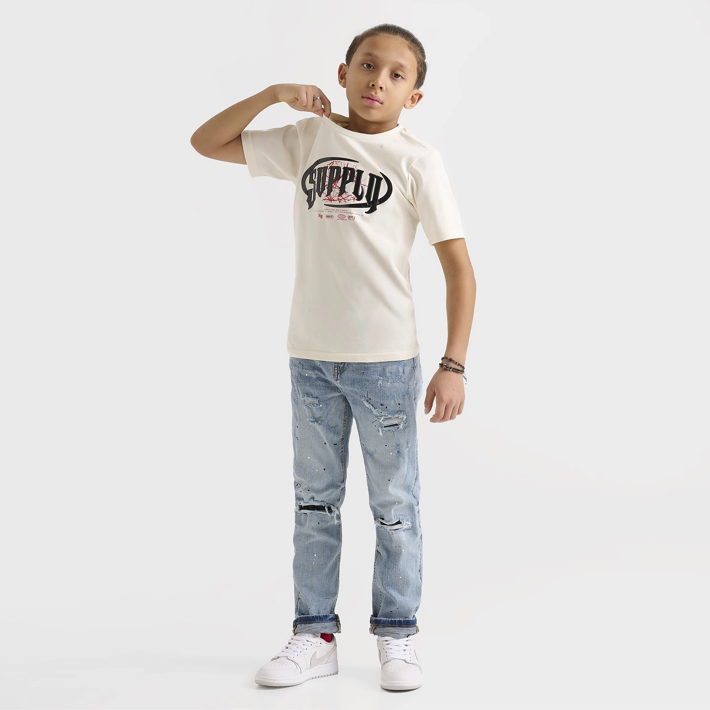 Supply & Demand Junior Boys' Chrome Tee Tofu / Chinese Red