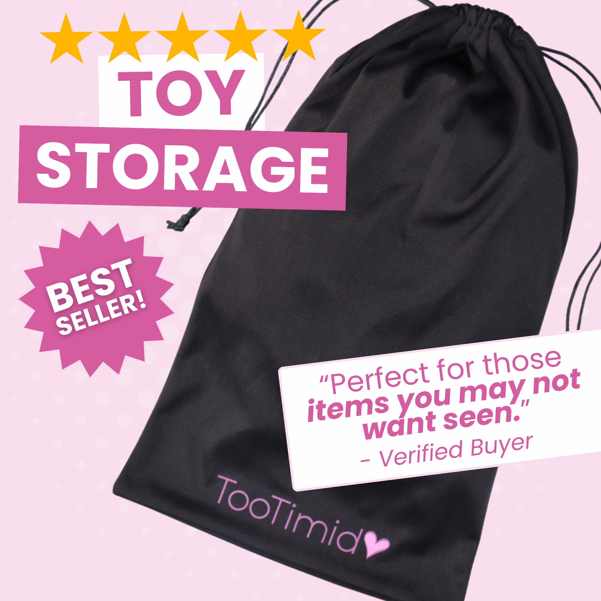 TooTimid.com Adult Toy Storage Bag
