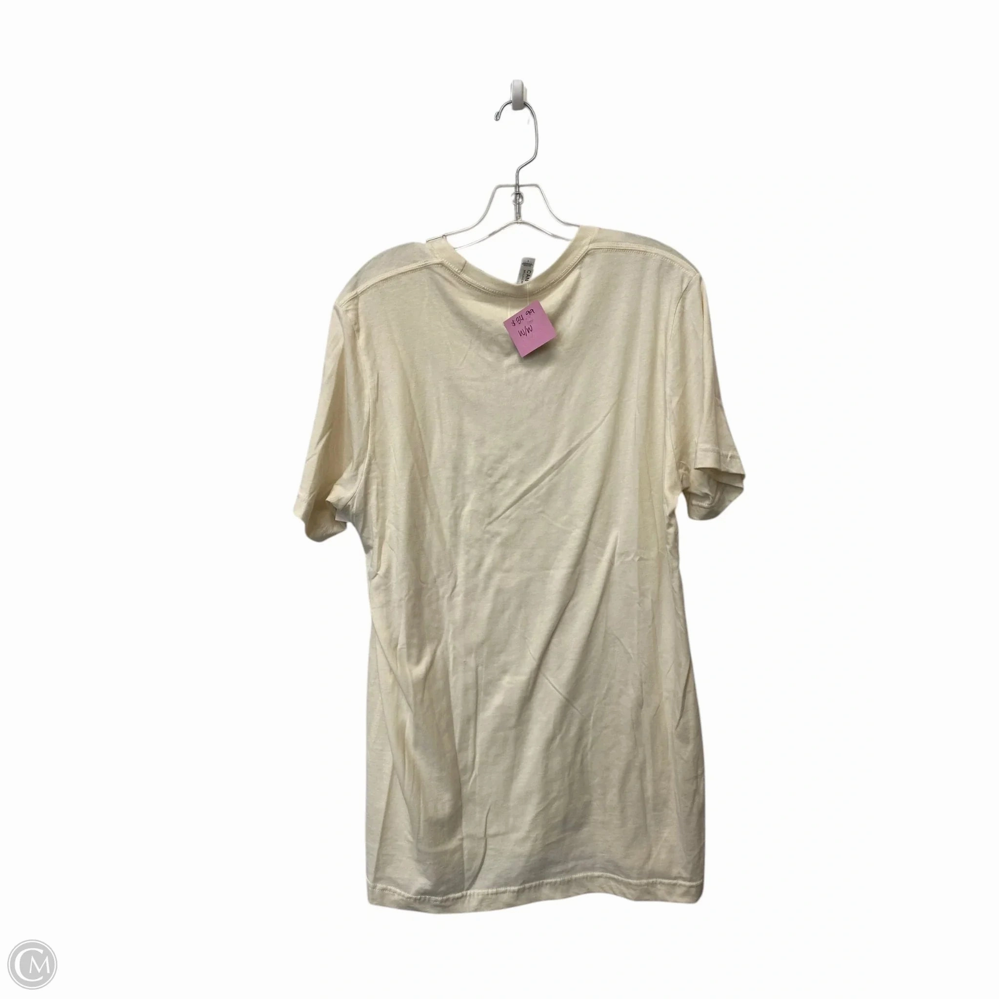Top Short Sleeve Basic By Bella   Canvas In Tan, Size: L