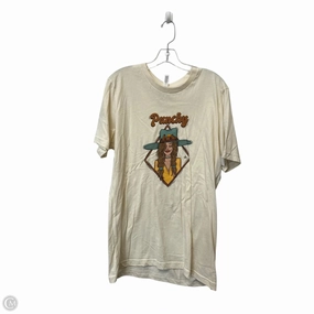 Top Short Sleeve Basic By Bella   Canvas In Tan, Size: L
