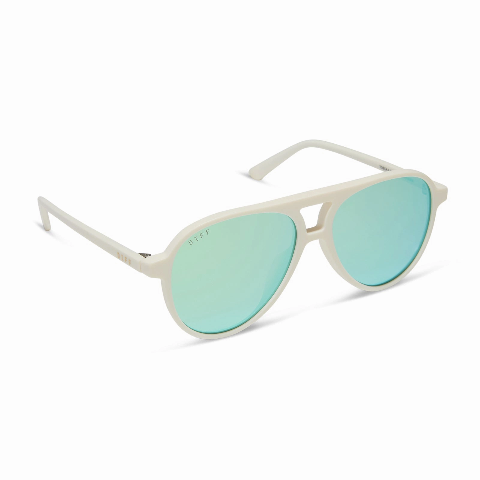 TOSCA II - MATTE WHITE   AQUATIC AWE MIRROR SUNGLASSES