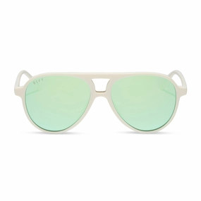 TOSCA II - MATTE WHITE   AQUATIC AWE MIRROR SUNGLASSES