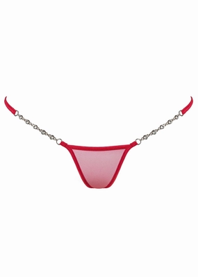 Transparent Red Luxury Micro V-String