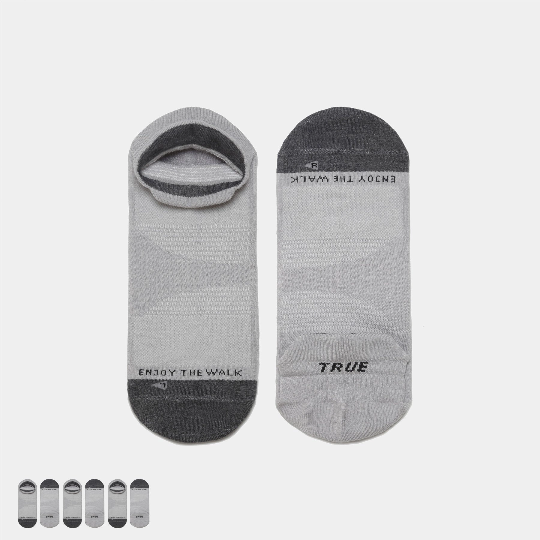 TRUE Performance Ankle Sock 3-Pack | Heather Grey