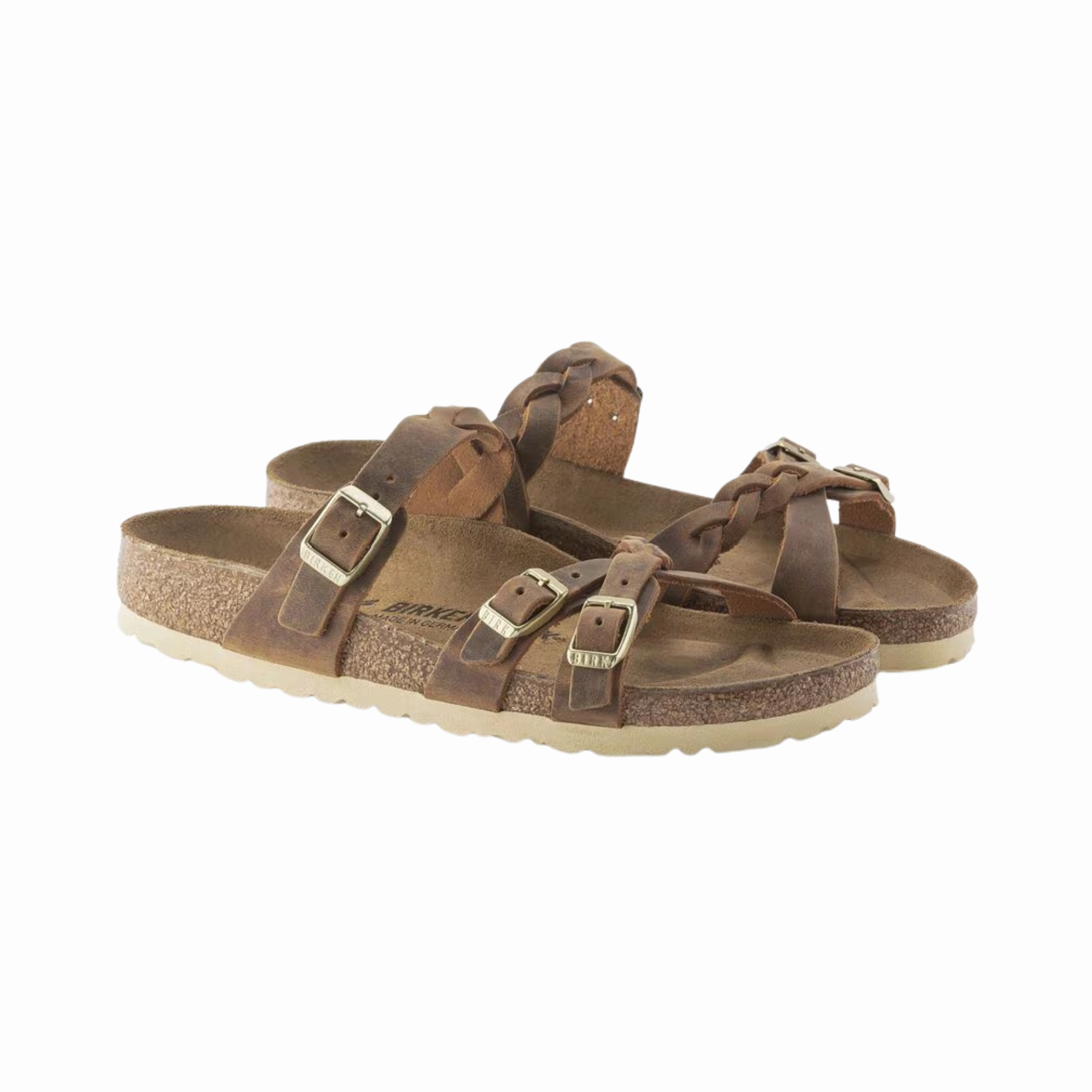 Women's Franca Braided (Oiled Leather) - Cognac