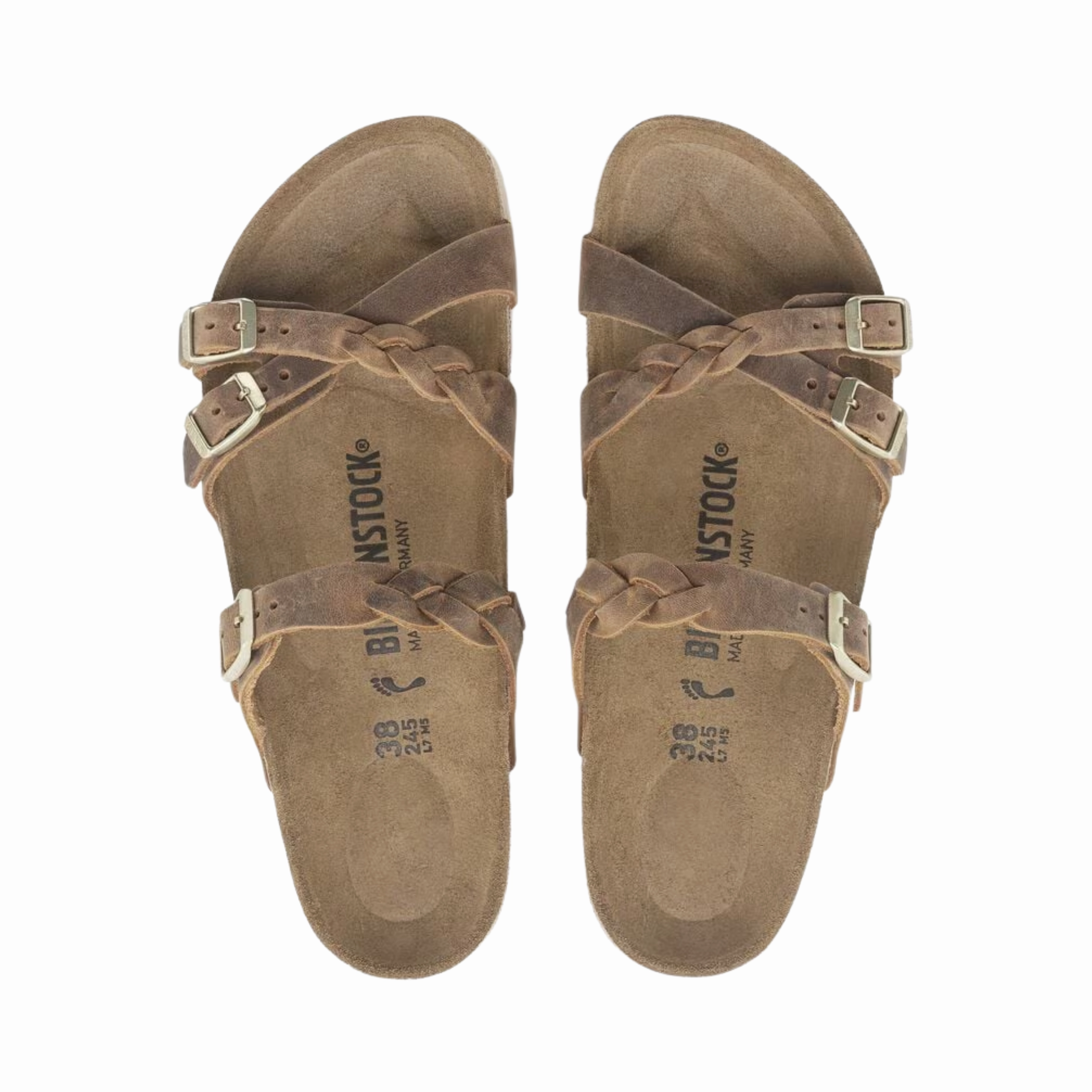 Women's Franca Braided (Oiled Leather) - Cognac