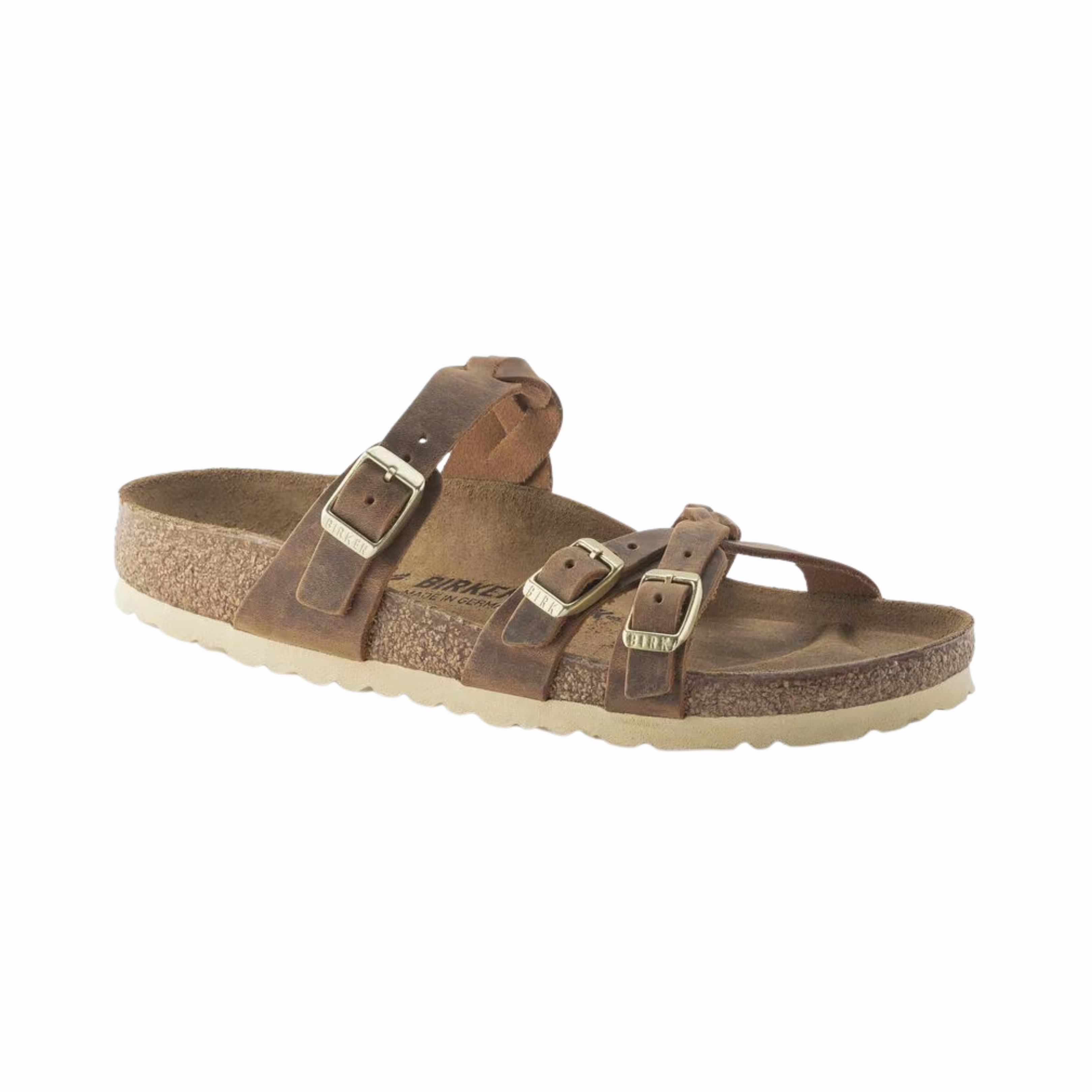 Women's Franca Braided (Oiled Leather) - Cognac